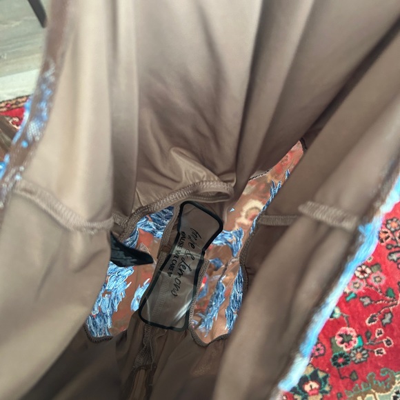 For Love and Lemons Temecula Cut Out Embroidered Lace Maxi Dress BLUE - Picture 6 of 12